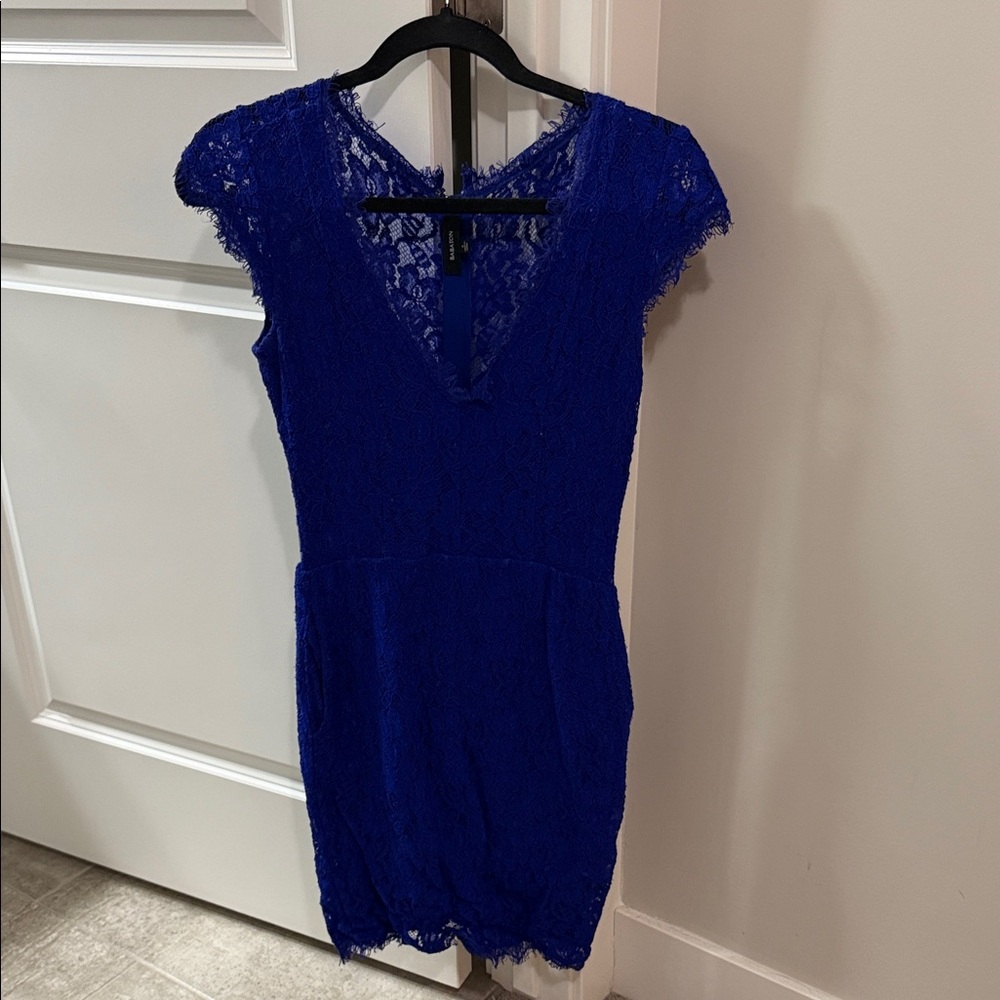 Babaton Royal Blue Lace Dress